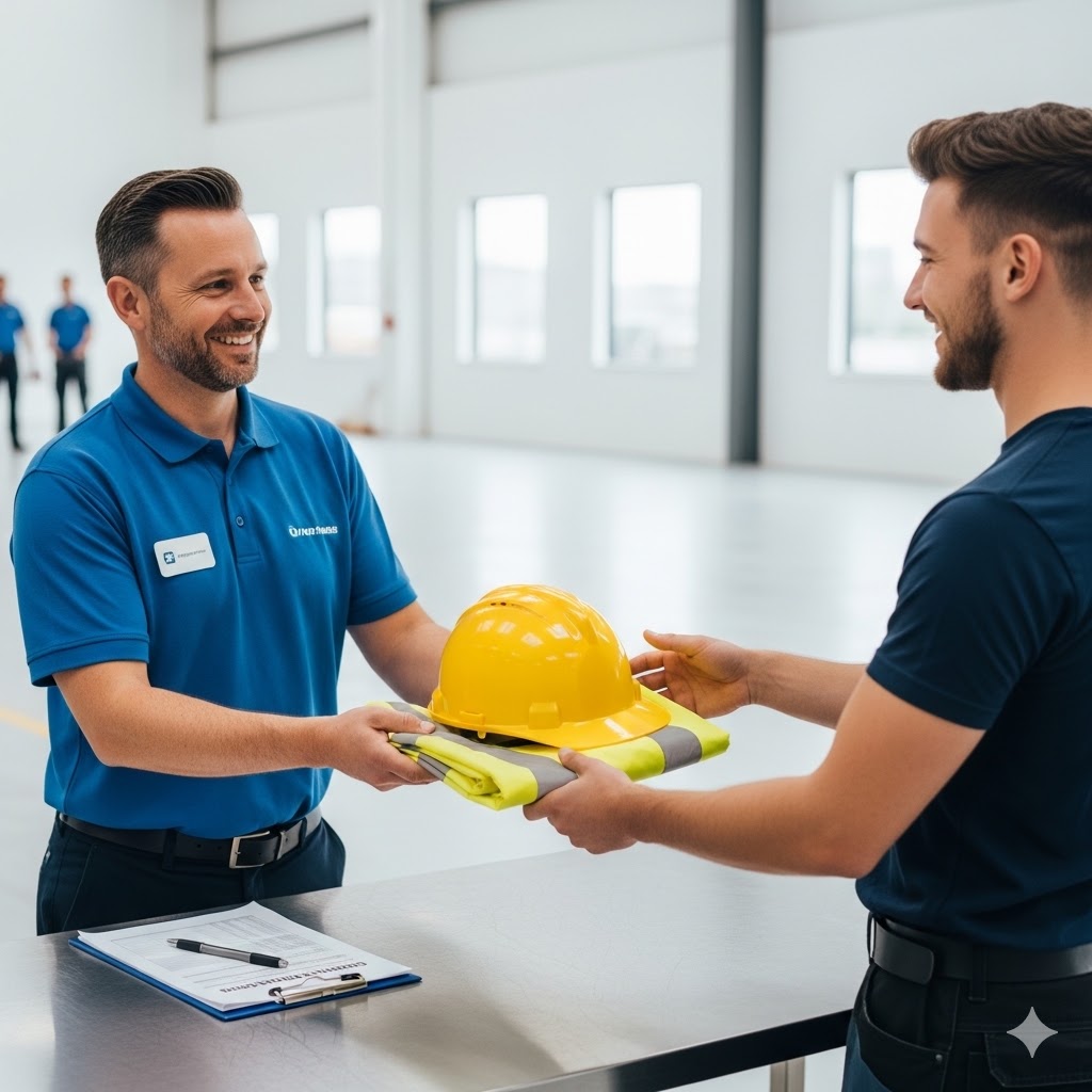 Consegna DPI a un lavoratore con verbale e firma secondo D.Lgs 81/08 per azienda a Roma